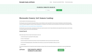 Hernando County Jail Roster Lookup, FL, Inmate Search