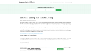 Lampasas County Jail Roster Lookup, TX, Inmate Search
